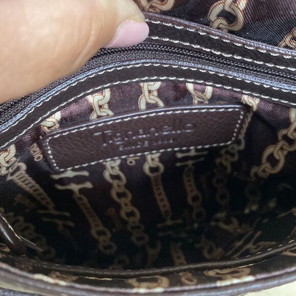 NWOT Tignanello Brown Leather Cross Body Bag - Picture 13 of 14